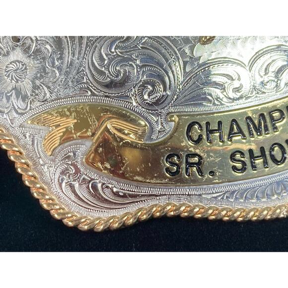 2004 PINAL COUNTY FAIR SR. SHOWMAN TROPHY BELT BUCKLE LARGE - Picture 8 of 11